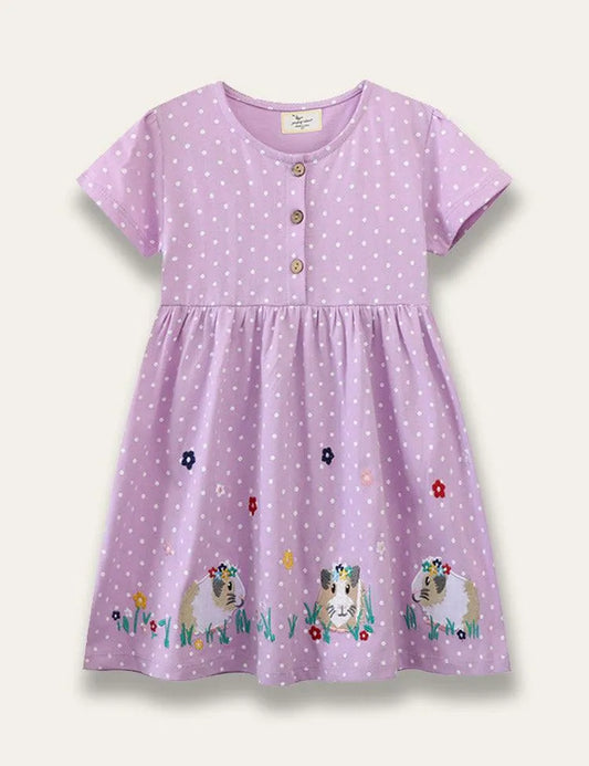 Guinea Pig Appliqué Dress - Mini Taylor