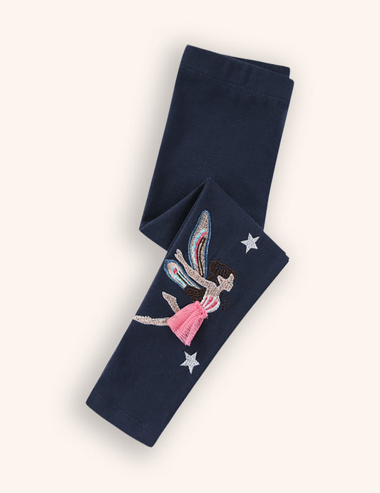 Leggings ricamati fata