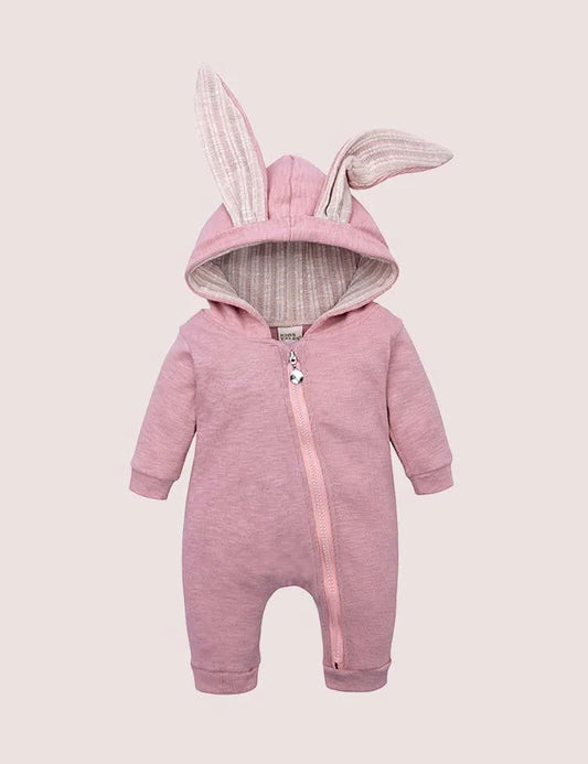 Easter Long Ear Bunny Hoodie Romper - Mini Taylor