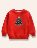 Passendes Familien-Sweatshirt mit Weihnachtsbaum-Applikation