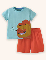 Lion Printed T-shirt Set