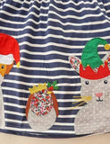 Robe color block à appliqué Christmas Animal Friend