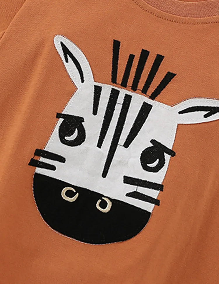 Zebra Applique T-shirt Set