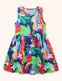 Kleid mit Papageien-Print