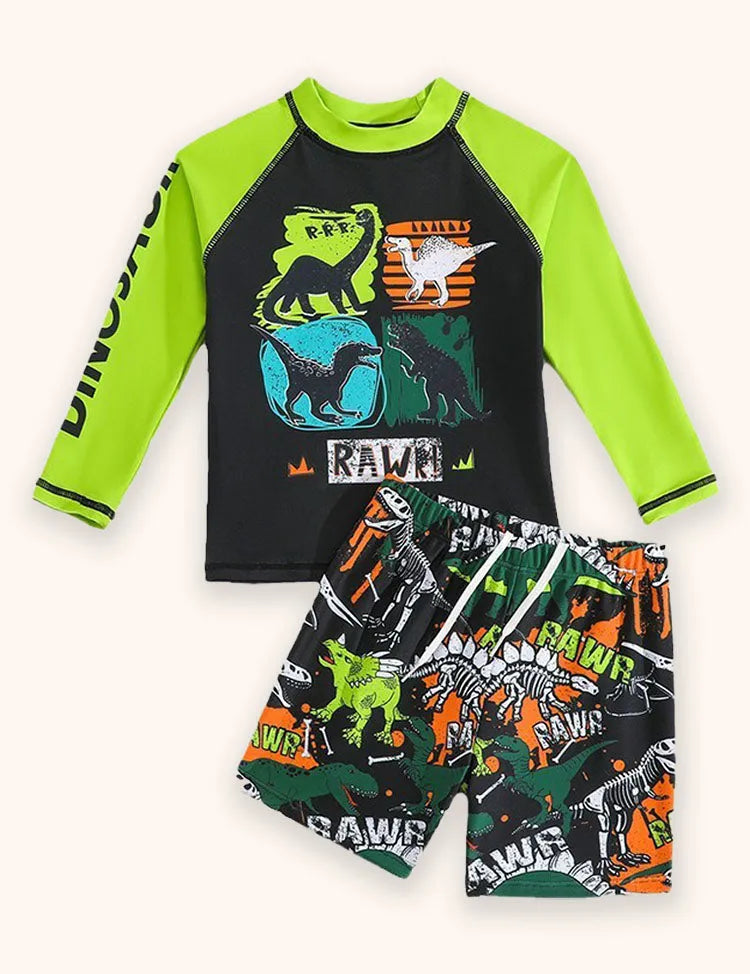 Dinosaur Printed Swimsuit