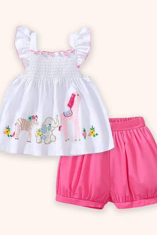 Animal Applique T-shirt Set