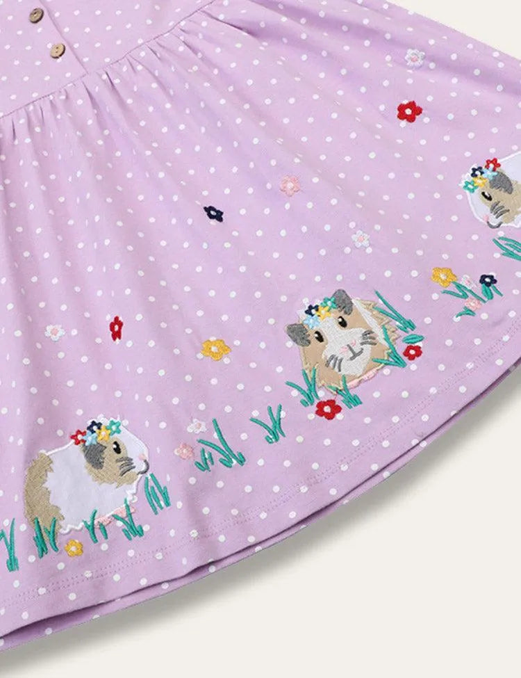 Guinea Pig Appliqué Dress - Mini Taylor