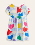 Kleid mit Herz-Ballon-Print