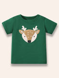 T-shirt à appliqué Fluffy Deer