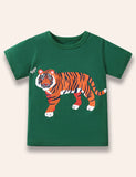 Series T-shirt met cartoon dierenprint
