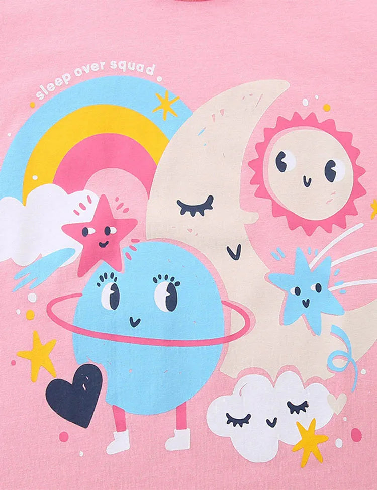 Cartoon schattig planeet T-shirt