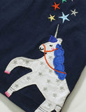 T-shirt polo à appliqué licorne