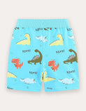 Baumwollshorts mit Dinosaurier-Print