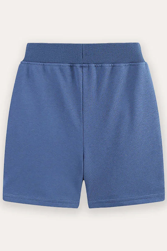 Shorts mit Cartoon-Haifisch-Applikation