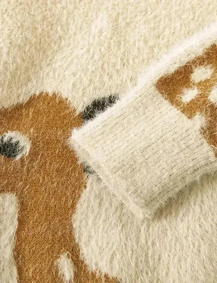 Schattige herten pluizige trui