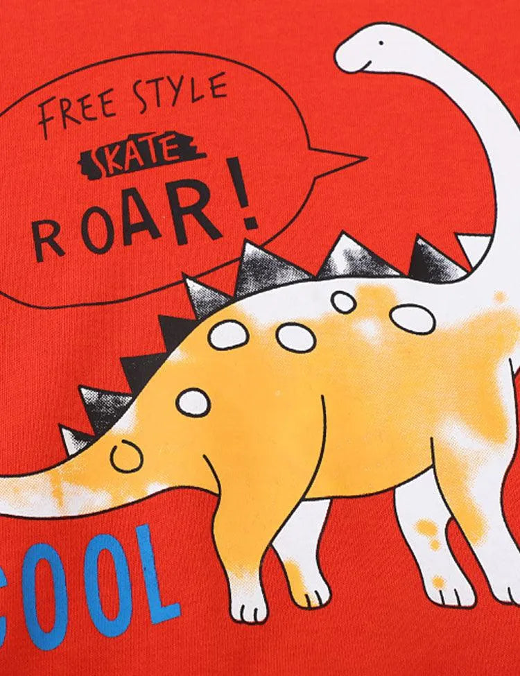 Cartoon Dinosaur Printed Sweatshirt - Mini berni