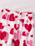 Valentine's Day Love Print T-shirt Set
