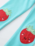 Niedliche Leggings mit Erdbeer-Applikation