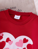 Sweatshirt-Set mit Valentinstag-Love-Print