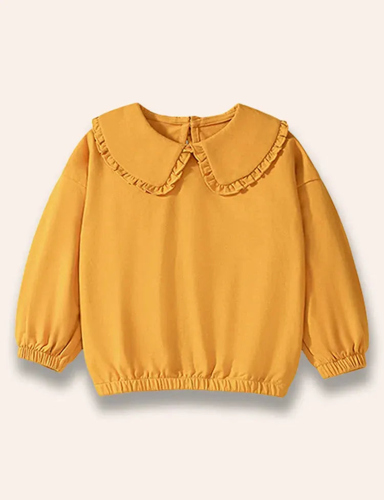 Einfarbiges Sweatshirt-Set mit Kragen