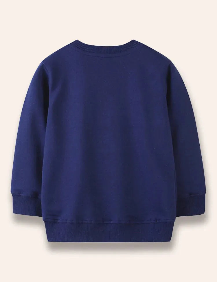 Sweatshirt mit Nacht-Einhorn-Applikation