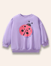 Cartoon Ladybug Printed Sweatshirt