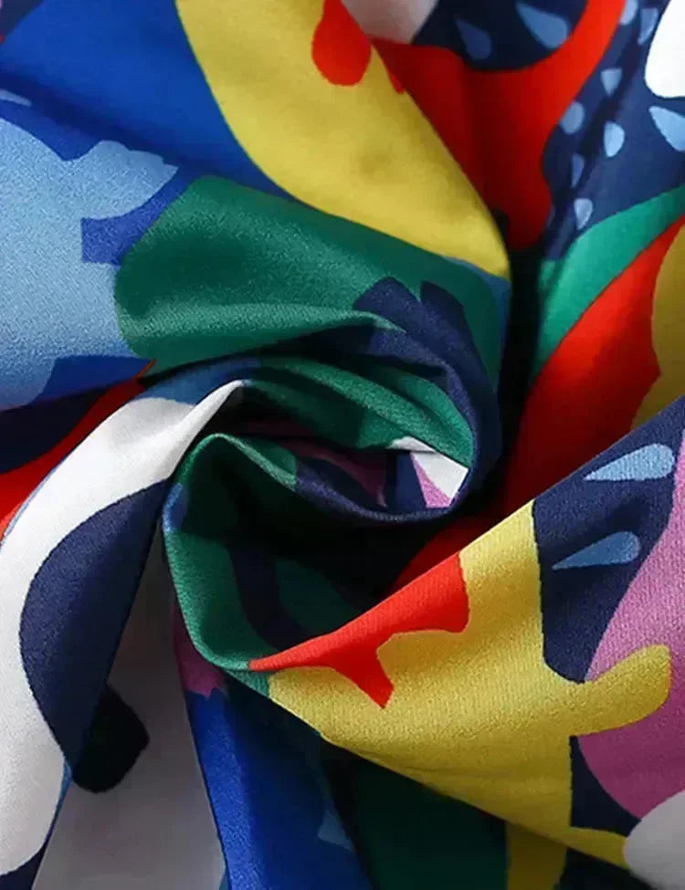 Multi Colorful Dinosaur Printed Fleece Coat