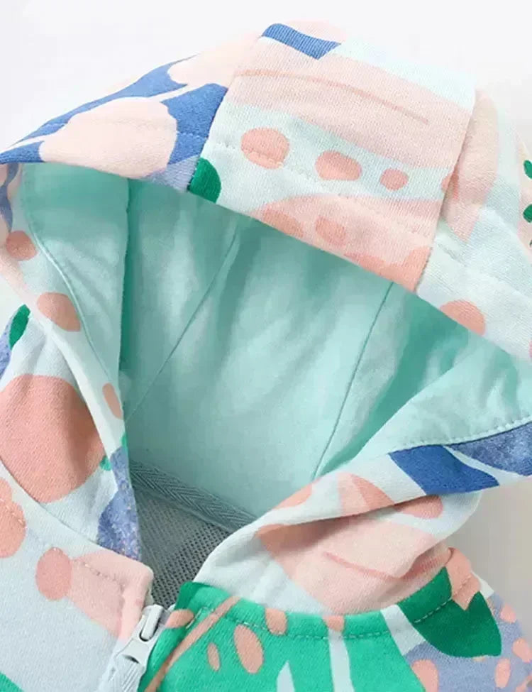 Tropical Leaves Printed Coat