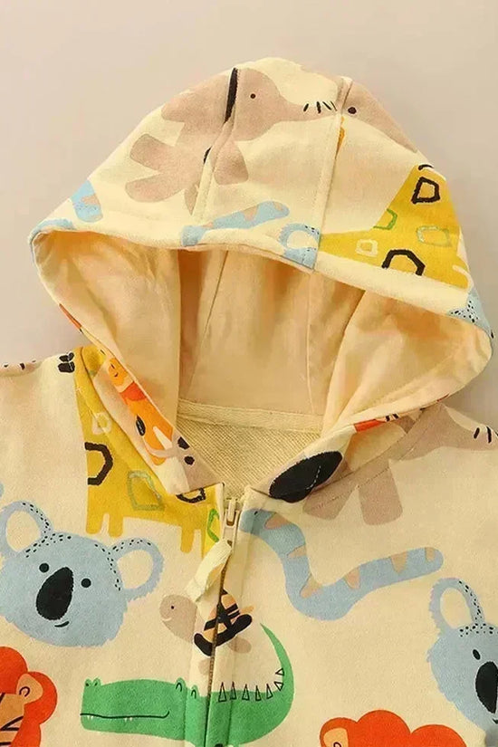 漫画の動物プリント コート