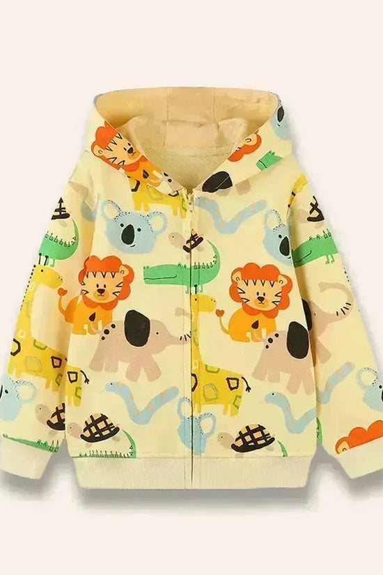 漫画の動物プリント コート