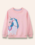 Sweatshirt mit Einhorn-Applikation