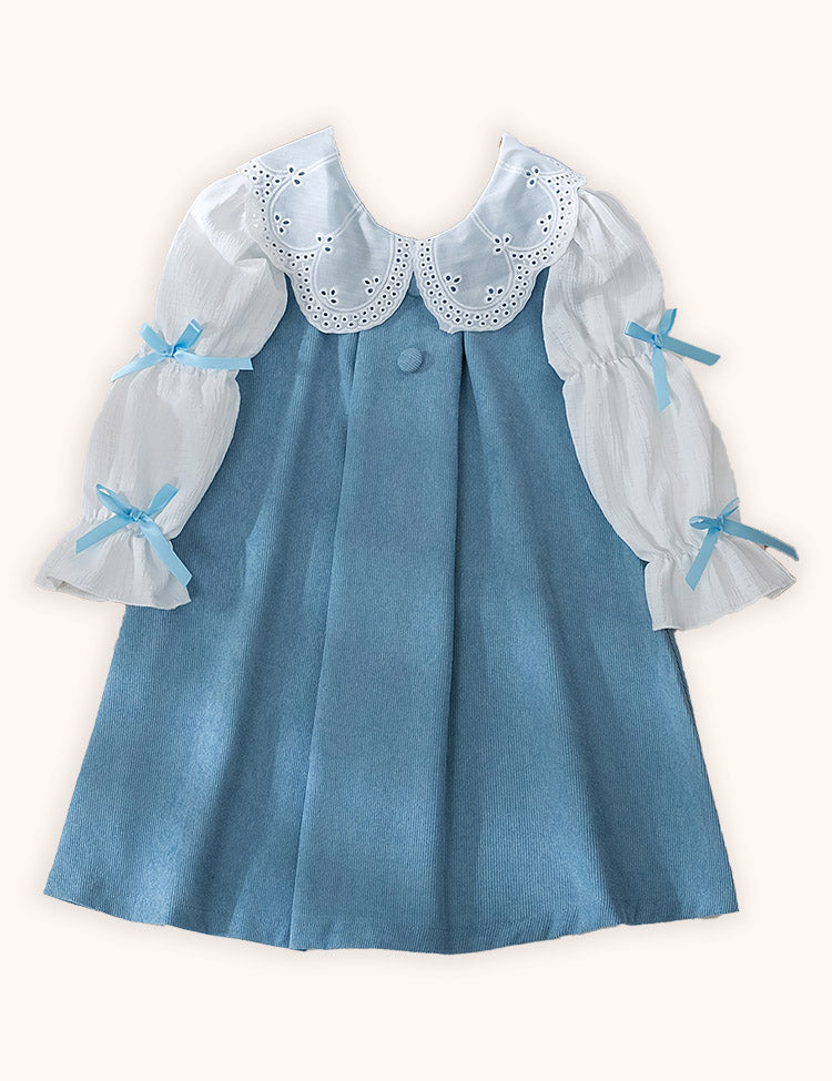 Abito a maniche lunghe con fiocco