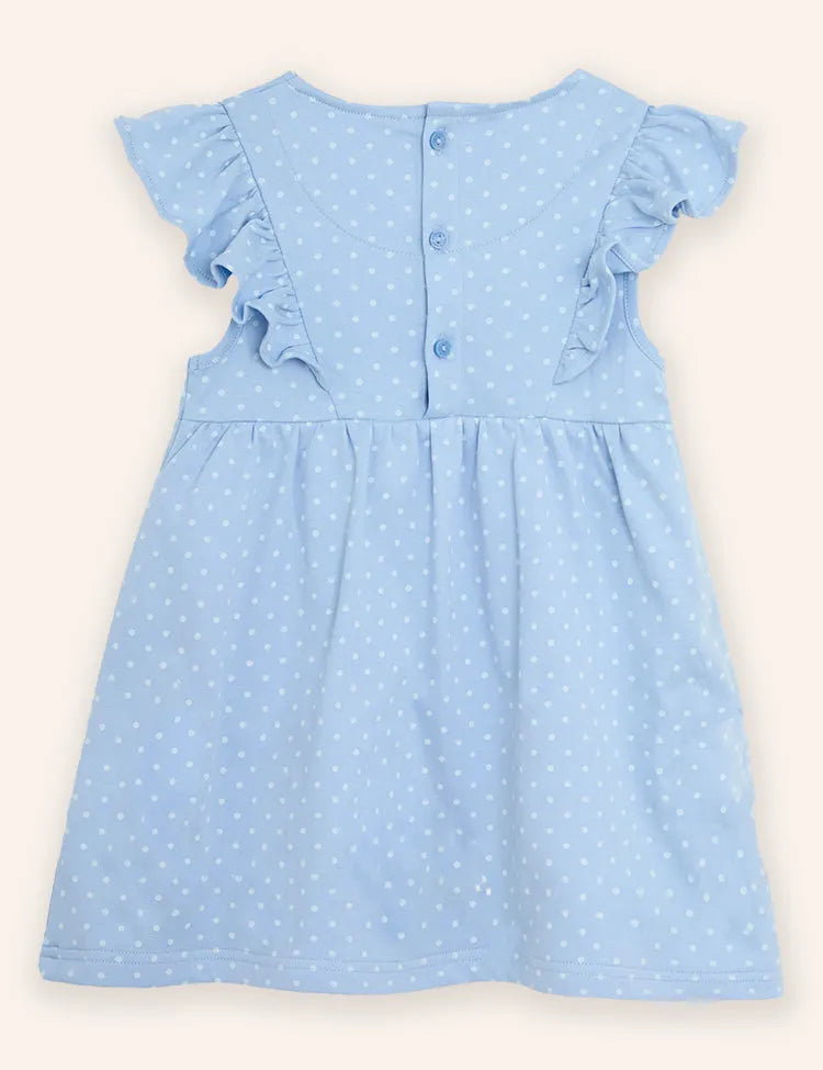 플라워 프린세스 아플리케 드레스