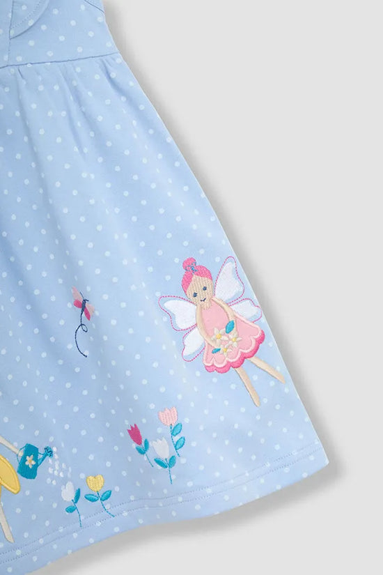 플라워 프린세스 아플리케 드레스