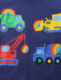 T-shirt à manches courtes imprimé voiture de construction