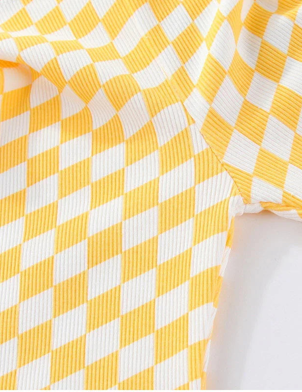 Plaid Flared Leggings