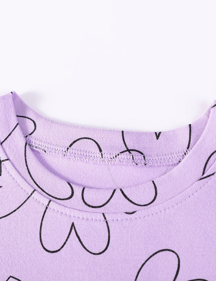 Valentine's Day Love Print Cotton Dress