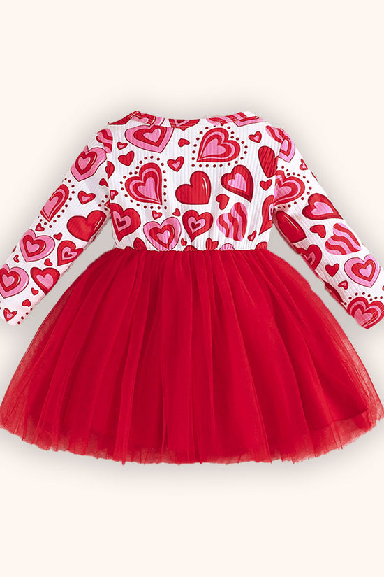 Abito in tulle con motivo amore per San Valentino