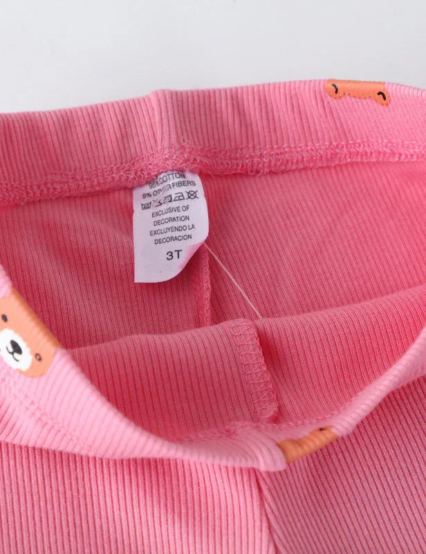 Uitlopende legging met schattige beerprint