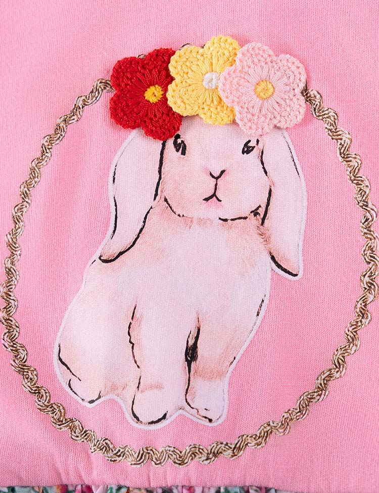 Abito floreale in cartone animato