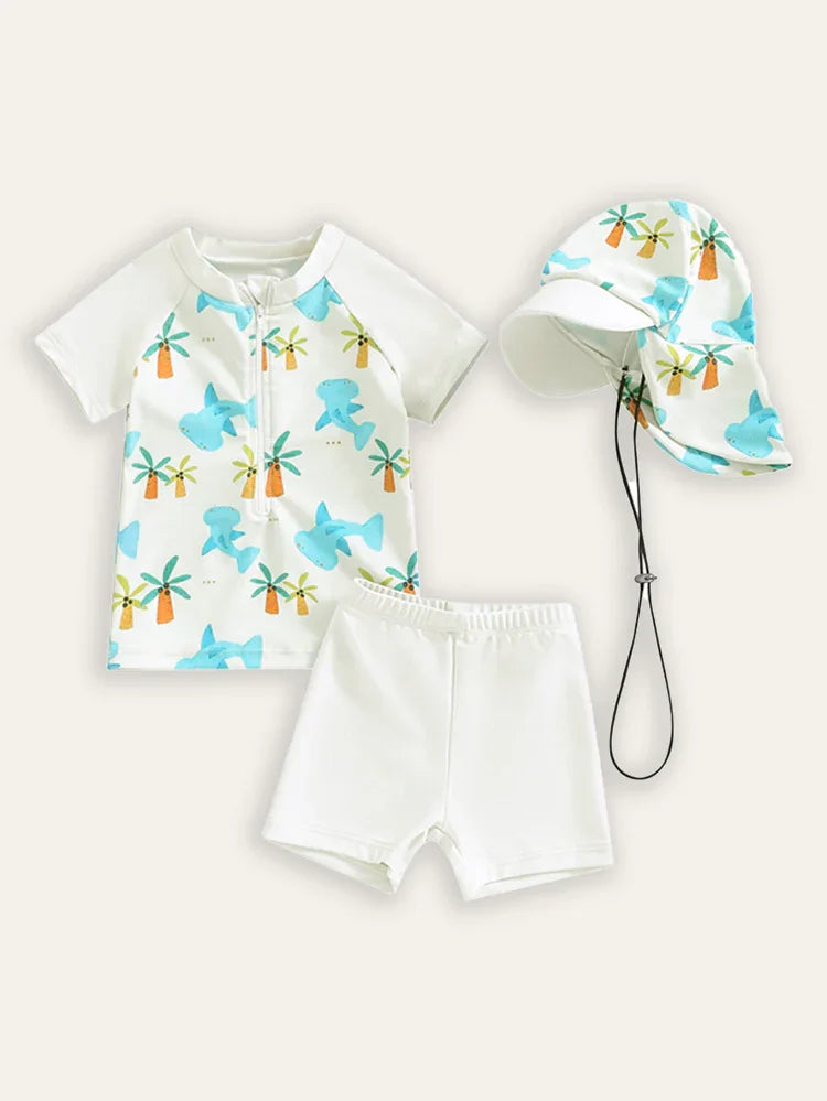 Set costume da bagno stampato estivo