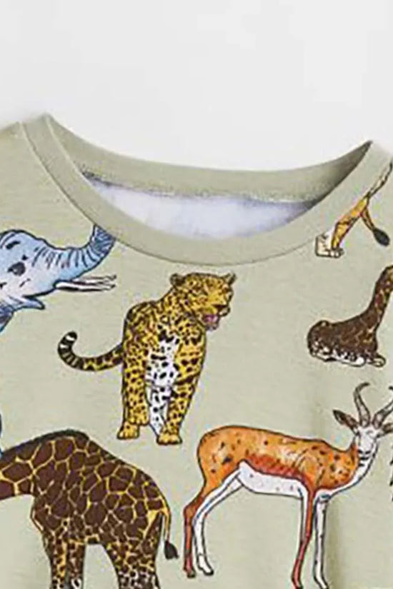 Animal Full Printed Pajamas - Mini Taylor