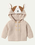 Animal-Shaped Knitted Hooded Jacket - Mini Taylor