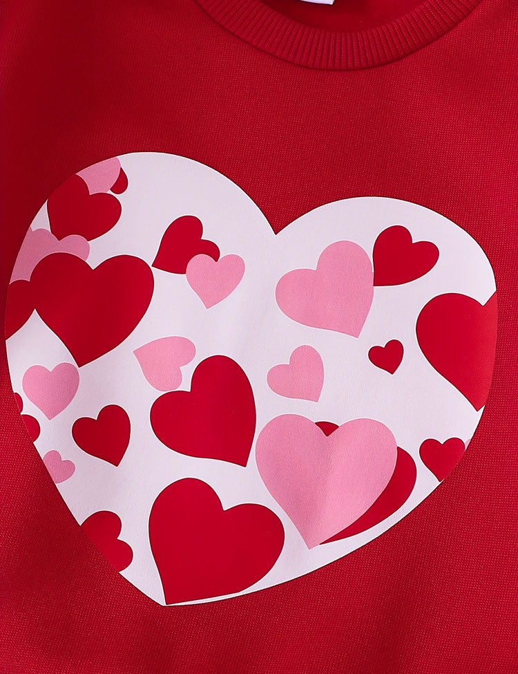 Set di felpe con stampa Love di San Valentino