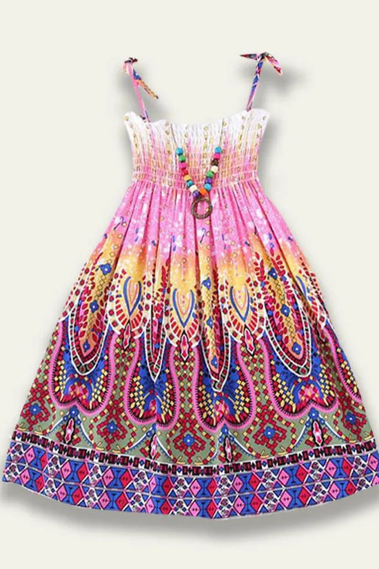 Bohemian Print Family Matching Dress - Mini Taylor