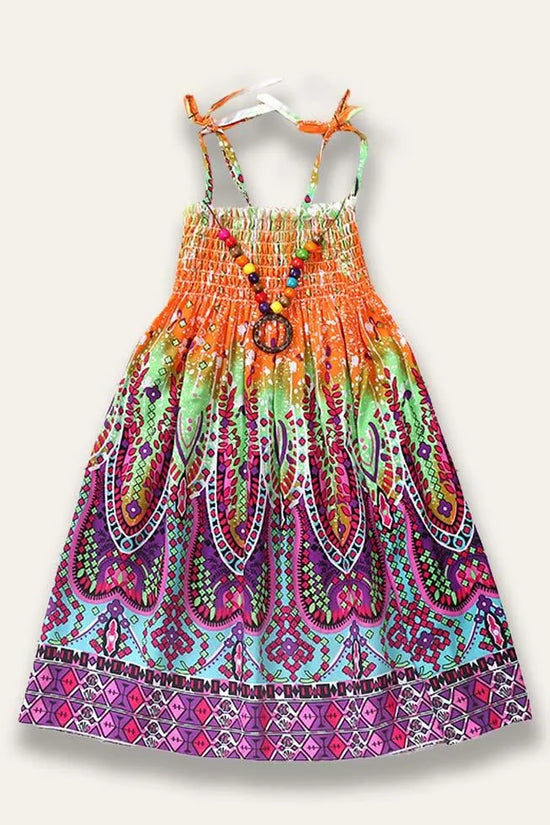 Bohemian Print Family Matching Dress - Mini Taylor