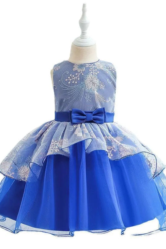 Bow Embroidered Mesh Party Dress - Mini Taylor