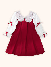 Abito a maniche lunghe con fiocco