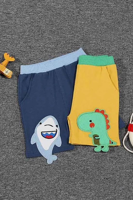 Cartoon Dinosaur Knitted Shorts - Mini Taylor