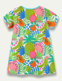 Cartoon Fruit Printed Pocket Dress - Mini Taylor